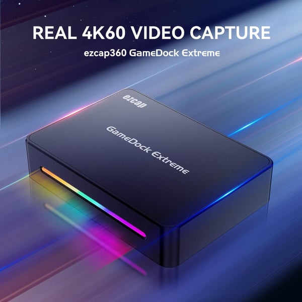 Ezcap GameDock Extreme fangstkort 4K60Hz HDR10 VRR RGB8:8:8 7.1 Surround