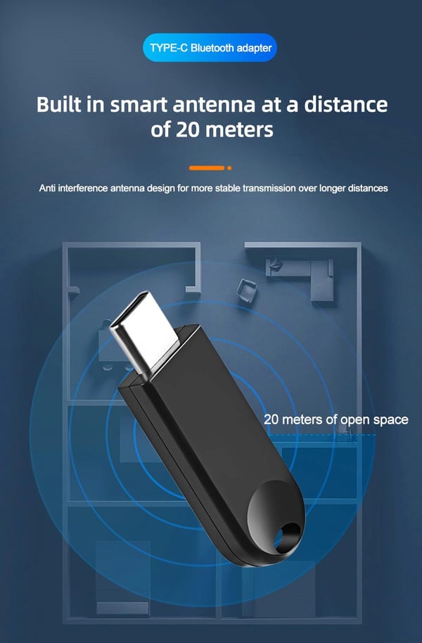NÖRDIC USB-C Bluetooth 5.3 -sovitin