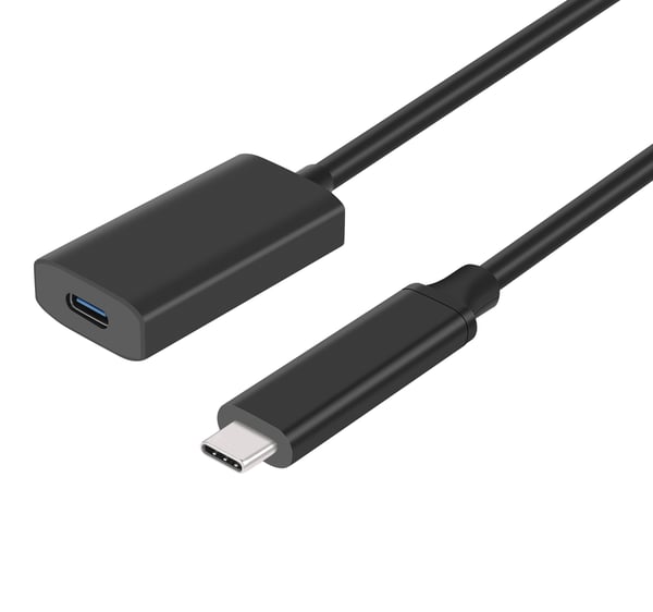 NÖRDIC aktiivinen 5m USB-C 3.2 Gen 2 SuperSpeed ​​10Gbps Jatkokaapeli uros-naaras