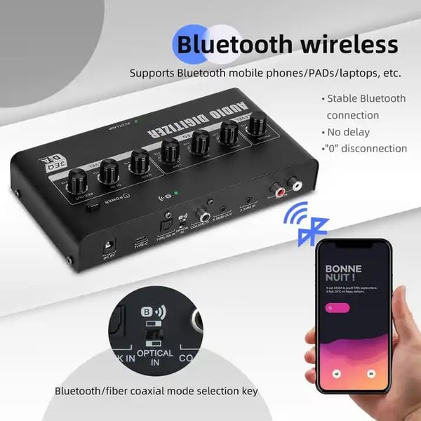 NÖRDIC digitalt og analogt lydinterface med bluetooth