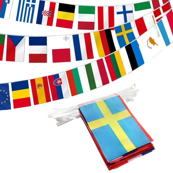 Vimpelkedja Flaggor 25 meter SIXOME