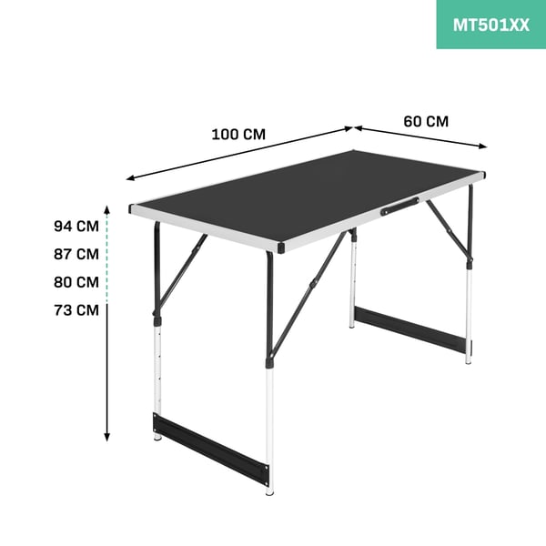 VONROC Multifunktionellt bord - 100 x 60 cm