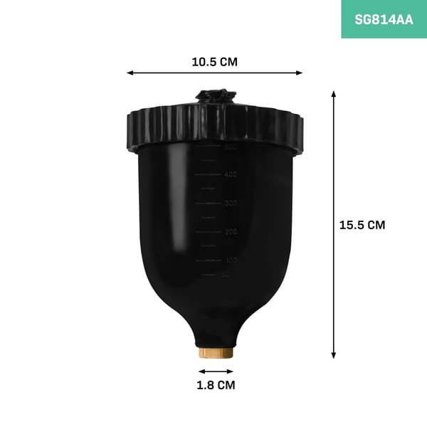 VONROC Malerkop - 600 ml | til PRO Malerpistol | Sprøjtepistol SG504CA