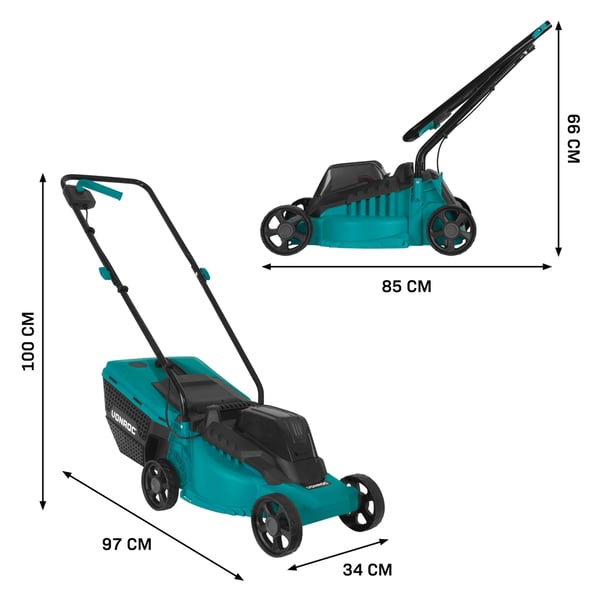 VONROC Plæneklipper 20V – 32 cm | 30L | Drift på én akku! | Inkl. 2x 2.0Ah Akku og oplader