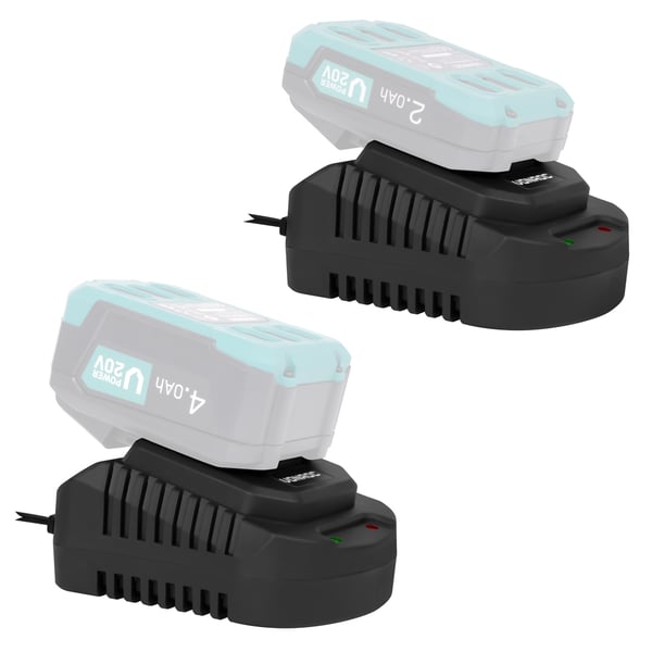 VONROC Hurtiglader 20V – 86W | 4.0A Oplader til Power 20V Platform