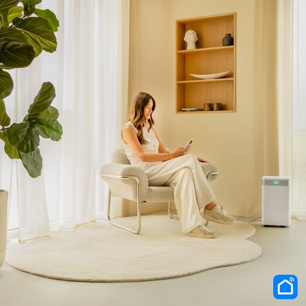 VONROC Avfuktare 12L/dygn – WiFi – Tvättläge – Luftfilter – 2L tank