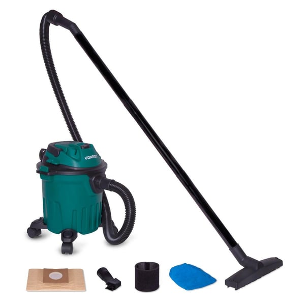 VONROC Støvsuger - Våd og tør støvsuger - 1000 W | Kompakt | 12L beholder | Blæs | Inkl. Tilbehør