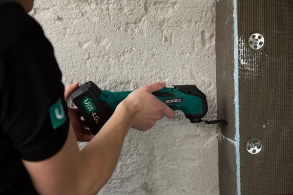 VONROC Værktøjssæt VPower 20V | Boremaskine, Stiksav, Multiværktøj, Vinkelsliber, Rundsav, Bajonetsav, LED-lampe | Inkl. 2x 4.0Ah akku, oplader og tas
