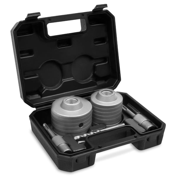 VONROC Hulsav - sæt - 68-82mm - SDS-Plus | Universel | Inh. Opbevaringskuffert, 2 dele.