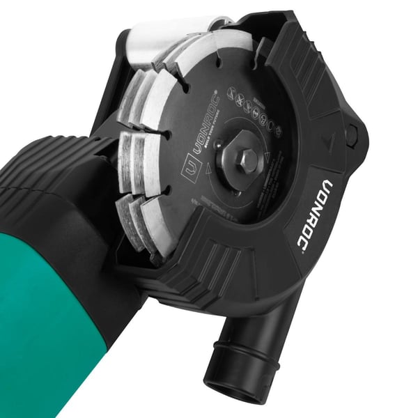 VONROC Rillefræser - Murrillefræser - 2400W | PRO | Til riller i beton med 3-i-1 klinge | Laser | Støvudsugning | inkl. Tilbehør