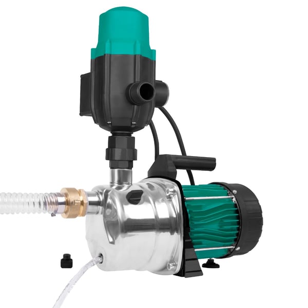 VONROC Hydroforpump 1000W – Automatisk Pump med Tryckvakt och Torrkörningsskydd – 3500 l/h – För Bevattning och Vattentryck