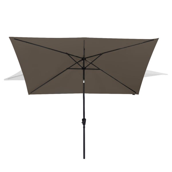 VONROC Premium Stangparasol Rapallo 200x300cm - inkl. overtræk - rektanglær | Taupe