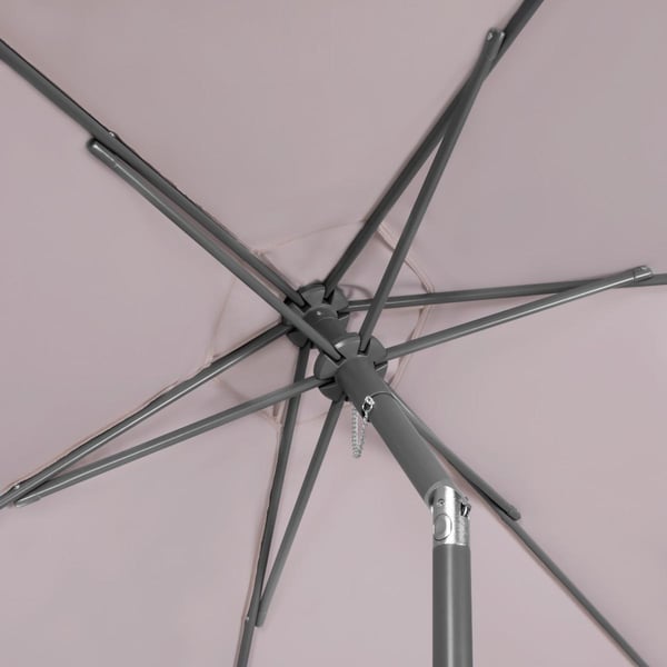 VONROC Premium Stangparasol Torbole Ø200cm - inkl. overtræk - rund | Strandparasol | Beige