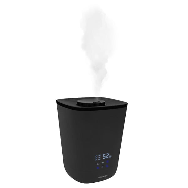VONROC Luftfugter 4,5 liter - ultralyd - UV-sterilisator | 360° tågeudgang – Til aromatiske olier | Inkl. fjernbetjening