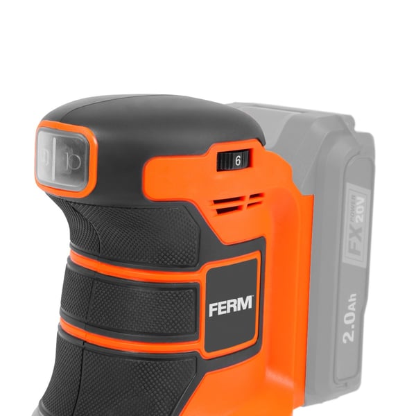 FERM ESM1014 Rondsliber 20V – Ø125mm | Solo | AX/FX-Power kompatibel | Ekskl. akku og oplader