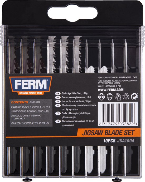 FERM JSA1004 Savklinger – stiksavklinger - 10 stk. - ACC