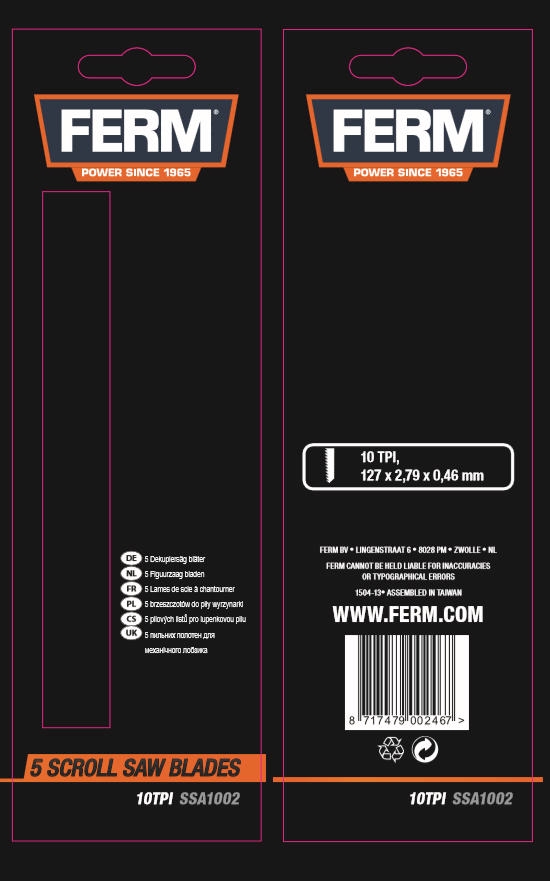 FERM SSA1002 Savklinge – Figussavsklinge -  Rundsavsklinge 10TPI – ACC