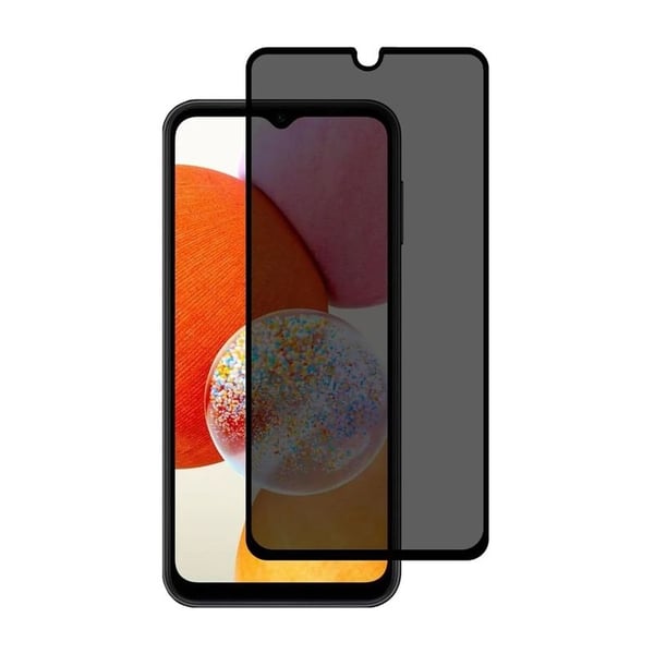 Skärmskydd Samsung Galaxy A14 4G/5G - Privacy 3D Härdat Glas (miljö)