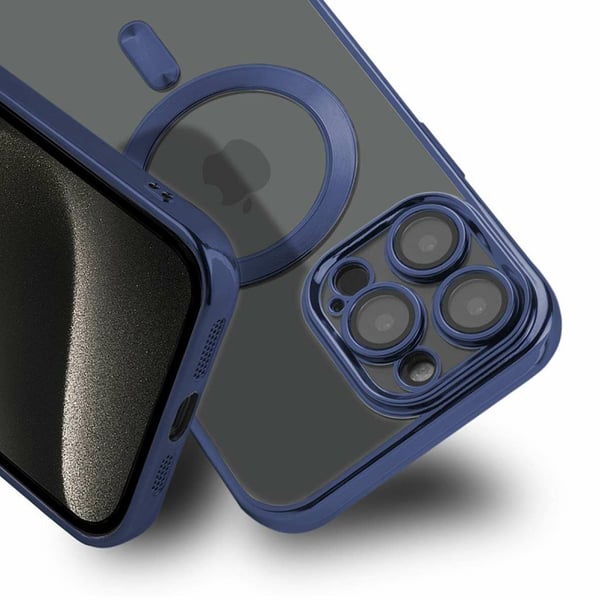 Luxury Mobilskal med Magsafe iPhone 15 Pro Max - Mörkblå