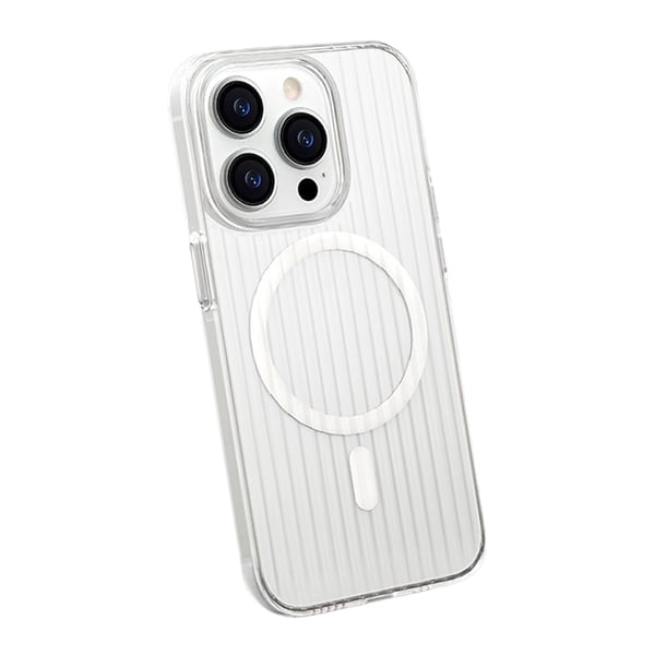 iPhone 15 Pro Mobilskal Korrugerad - Transparent