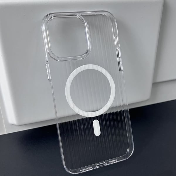iPhone 12 Pro Max Mobilskal Korrugerad - Transparent