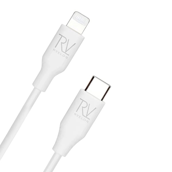 USB C till Lighnting MFi Kabel Rvelon - 2 Meter Vit