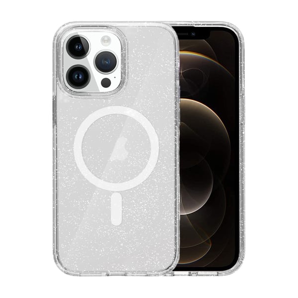 iPhone 12/12 Pro Mobilskal Glitter Magsafe - Transparent