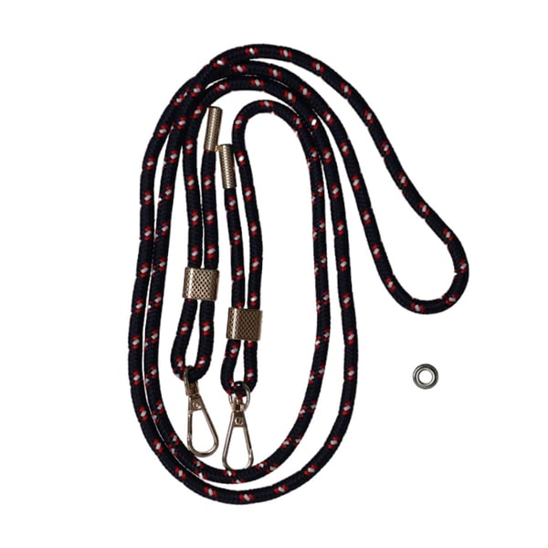 Mobilhalsband Universal dubbelfäste - Blå/Röd/Vit