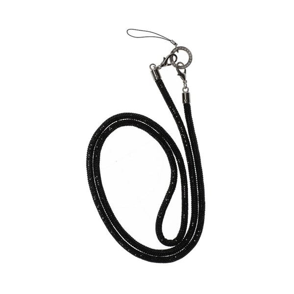 Mobilband Halsband 120cm - Svart glitter
