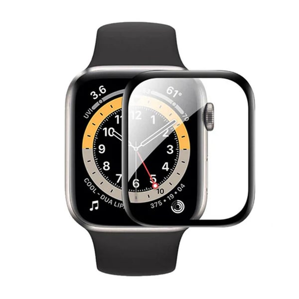 Skärmskydd Apple Watch Series 9 45mm 3D Härdat Glas Svart