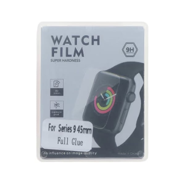 Skärmskydd Apple Watch Series 9 45mm 3D Härdat Glas Svart