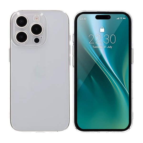 Ultratunt 0,7mm fyrpack U-skal för iPhone 16 Pro - Vit