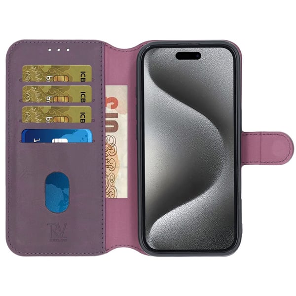 iPhone 16 Pro Max Plånboksfodral Magnet Rvelon - Lila