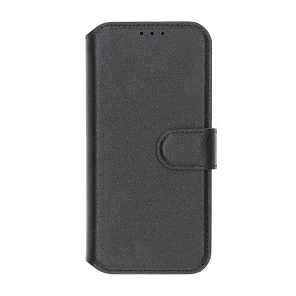 iPhone 16 Plånboksfodral Äkta Läder Rvelon - Svart