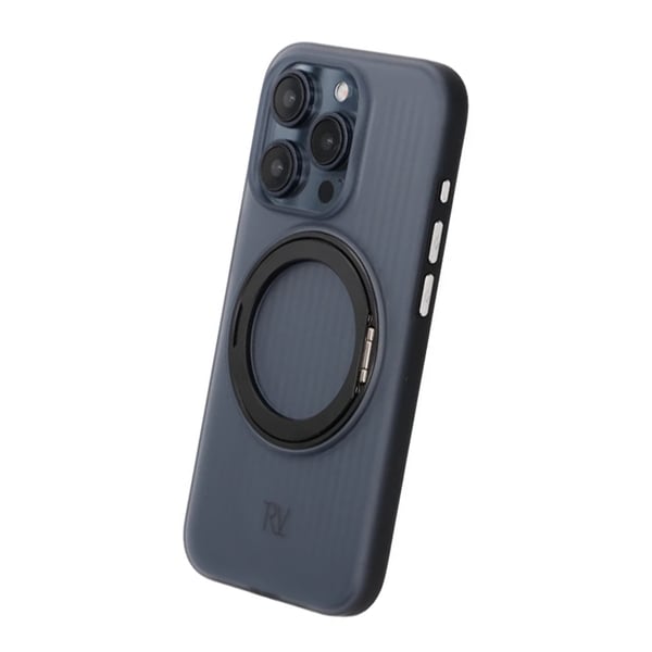 iPhone 15 Pro Max Rvelon Skal Roterande Magnet Stativ - Svart
