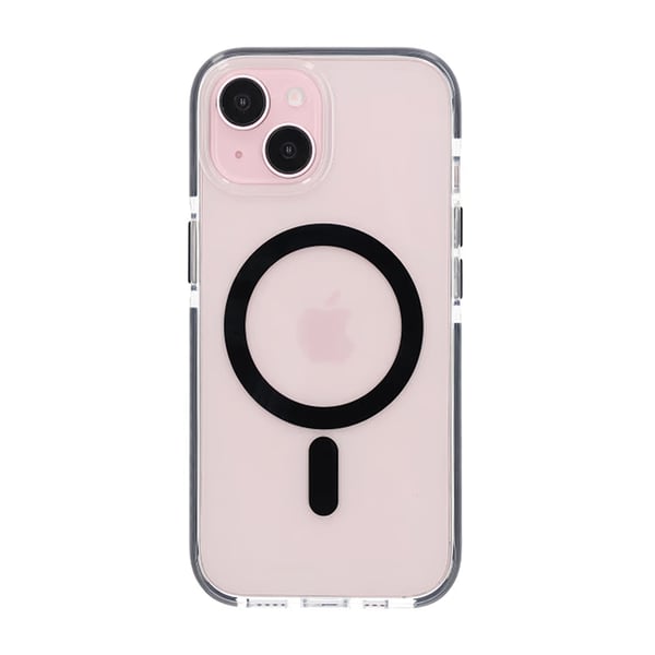 iPhone 15 Mobilskal Magnet Dubbelskydd - Svart