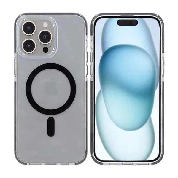 iPhone 15 Pro Mobilskal Magnet Dubbelskydd - Svart