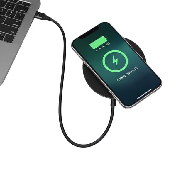 Rvelon Trådlös MagSafe Laddare med Stativ Qi2 15W USB-C - Svart