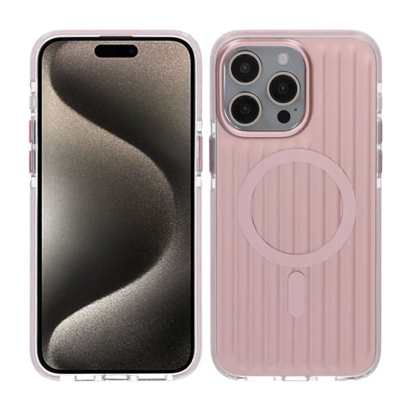 Mönstrat TPU Skal till iPhone 15 Pro med MagSafe - Rosa Mönstrat TPU Skal till iPhone 15 Pro med MagSafe - Rosa