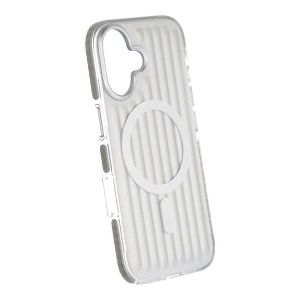 Mobilskal Korrugerad Magsafe för iPhone 17 - Silver