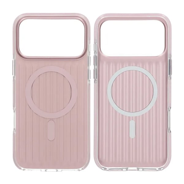 Mobilskal Korrugerad Magsafe för iPhone 17 Pro Max - Rosa