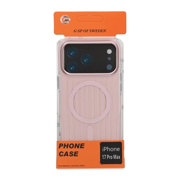 Mobilskal Korrugerad Magsafe för iPhone 17 Pro Max - Rosa