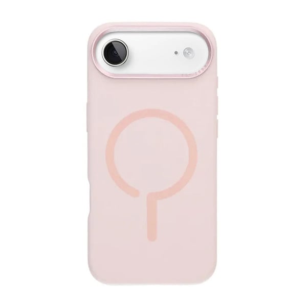 Mobilskal Silikon med Kamera Metallram för iPhone Air - Rosa