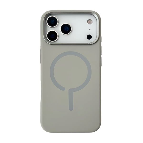 Mobilskal Silikon med Kamera Metallram för iPhone 17 Pro - Grå