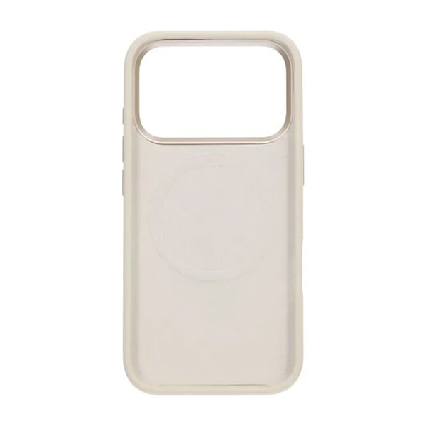 Mobilskal Silikon med Kamera Metallram för iPhone 17 Pro Max - Vit
