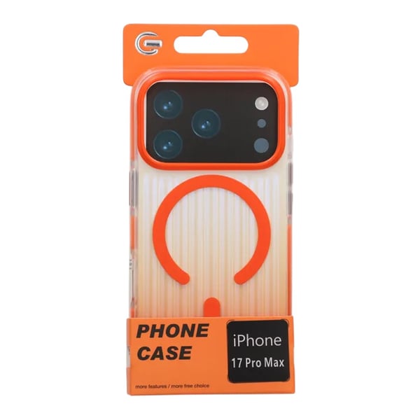 Mobilskal Korrugerad MagSafe för iPhone 17 Pro Max - Orange