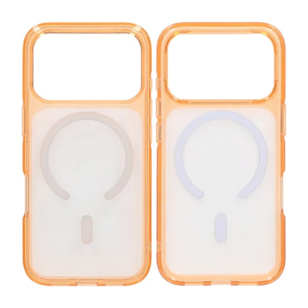 Mobilskal TPU Magsafe för iPhone 17 Pro Max - Orange Transparent