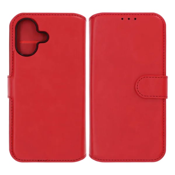 Rvelon Plånboksfodral Magnet för iPhone 17 - Röd
