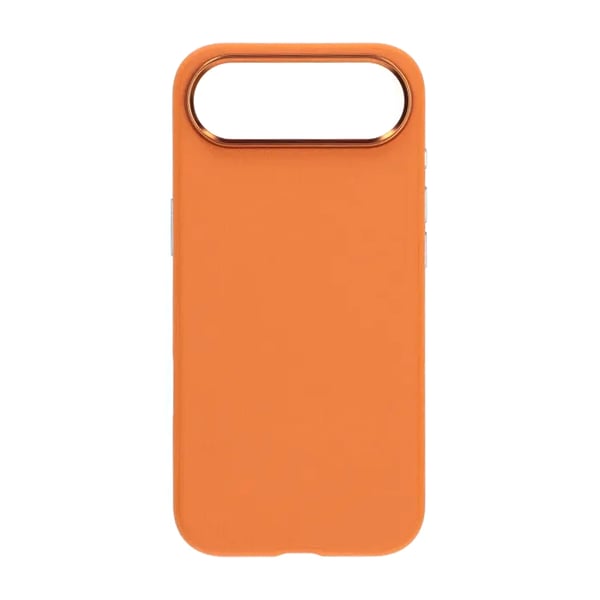 Mobilskal Konstläder med Kameraskydd för iPhone Air - Orange