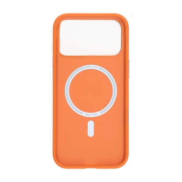 Mobilskal för iPhone 17 Pro Max - Kameraskydd Orange PU-läder